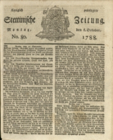 Königlich privilegirte Stettinische Zeitung. 1788 No. 80 + Beylage
