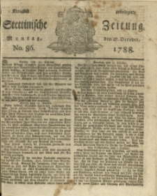 Königlich privilegirte Stettinische Zeitung. 1788 No. 86 + Baylage