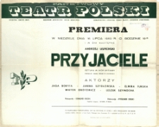 [Afisz] Przyjaciele : sztuka w 3-ch aktach