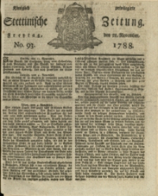 Königlich privilegirte Stettinische Zeitung. 1788 No. 93