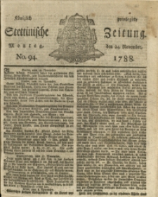 Königlich privilegirte Stettinische Zeitung. No. 94