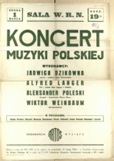 [Afisz] Koncert Muzyki Polskiej