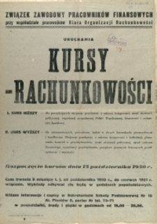 [Afisz] Kursy rachunkowości