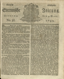 Königlich privilegirte Stettinische Zeitung. 1792 No. 36