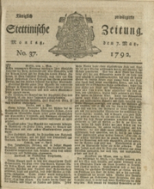 Königlich privilegirte Stettinische Zeitung. 1792 No. 37