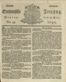Königlich privilegirte Stettinische Zeitung. 1792 No. 43