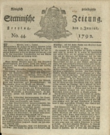 Königlich privilegirte Stettinische Zeitung. 1792 No. 44