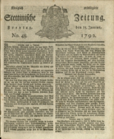 Königlich privilegirte Stettinische Zeitung. 1792 No. 48
