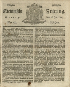 Königlich privilegirte Stettinische Zeitung. 1792 No. 57