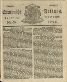 Königlich privilegirte Stettinische Zeitung. 1792 No. 66