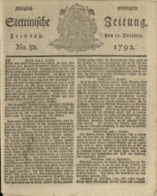 Königlich privilegirte Stettinische Zeitung. 1792 No. 82