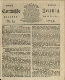 Königlich privilegirte Stettinische Zeitung. 1792 No. 84