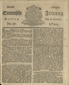 Königlich privilegirte Stettinische Zeitung. 1792 No. 87