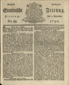 Königlich privilegirte Stettinische Zeitung. 1792 No. 88 + Beylage