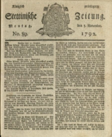 Königlich privilegirte Stettinische Zeitung. No. 89