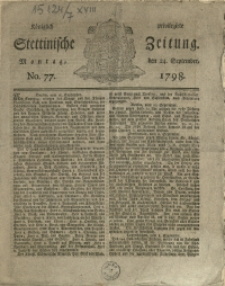 Königlich privilegirte Stettinische Zeitung. 1798 No. 77