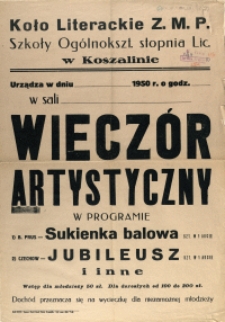 [Afisz] Wieczór Artystyczny