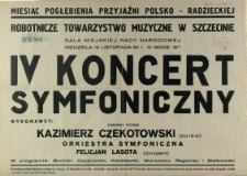 [Afisz] IV Koncert Symfoniczny