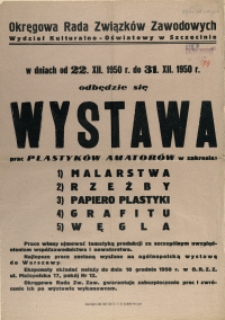 [Afisz] Wystawa Prac Plastyków Amatorów