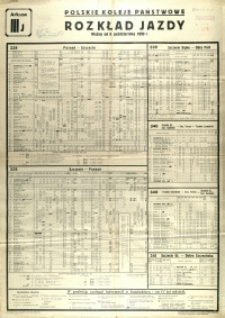 [Afisz] Rozkład Jazdy : ważny od 8 października 1950 r.: arkusz III J