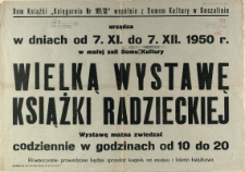 [Afisz] [Wielka Wystawa Książki Radzieckiej]