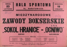 [Afisz] Międzynarodowe Zawody Bokserskie