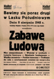 [Afisz. Inc.:] Bawimy się poraz drugi w Lasku Południowym