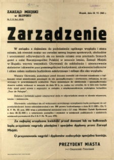 [Afisz] Zarządzenie : [zakładanie i utrzymywanie zieleńców i skwerów]