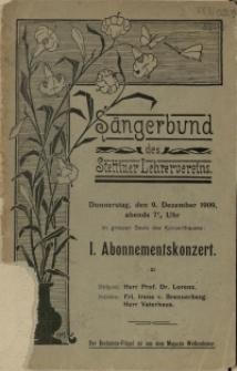 Abonnementskonzert : 1909. 1