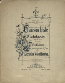 Chanson triste : Op. 40 No 2