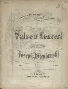 Valse de Concert : pour le piano : Op. 3