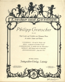 Fünf Lieder auf Gedichte von Hermann Ploetz : für mittlere Stimme und Klavier : Op. 105
