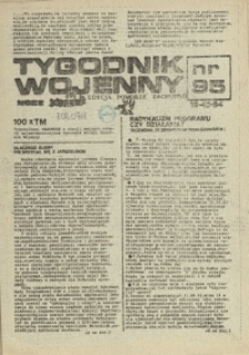 Tygodnik Wojenny : edycja Pomorze Zachodnie. 1984 nr 95