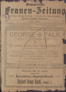 Pommersche Frauen-Zeitung : Stettiner Frauenzeitung : illustriertes Sonntagsblatt. 1912 Nr.3