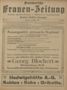 Pommersche Frauen-Zeitung : Stettiner Frauenzeitung : illustriertes Sonntagsblatt. 1912 Nr.14