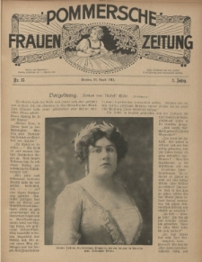 Pommersche Frauen-Zeitung : Stettiner Frauenzeitung : illustriertes Sonntagsblatt. 1912 Nr.15