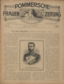 Pommersche Frauen-Zeitung : Stettiner Frauenzeitung : illustriertes Sonntagsblatt. 1912 Nr.34