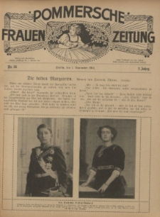 Pommersche Frauen-Zeitung : Stettiner Frauenzeitung : illustriertes Sonntagsblatt. 1912 Nr.35
