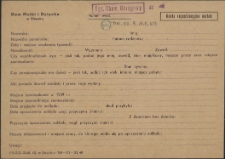 Karta rejestracyjna matek