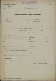 Poświadczenie obywatelstwa