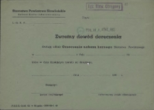 Zwrotny dow&oacute;d doręczenia : [Starostowo Powiatowe Sławieńskie]