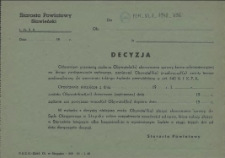 Decyzja : [Starosta Powiatowy Sławieński]