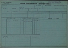 Karta ewidencyjna i mundurowa