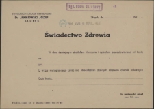 Świadectwo Zdrowia