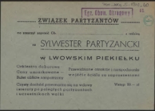 [Zaproszenie. Inc.:] Sylwester Partyzancki