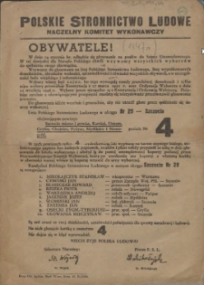[Afisz] Obywatele! : [głosowanie na posłów do Sejmu Ustawodawczego]