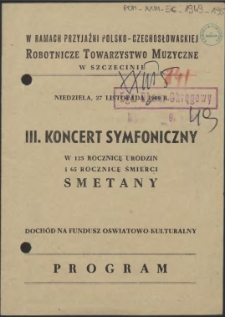 III. Koncert Symfoniczny : Program