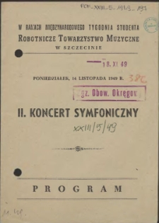 II. Koncert Symfoniczny : Program