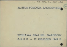 [Zaproszenie. Inc.:] Wystawa Kraj Stu Narodów Z.S.R.R. [...]