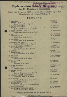 Popis uczniów Szkoły Muzycznej im. Fr. Chopina w Szczecinie